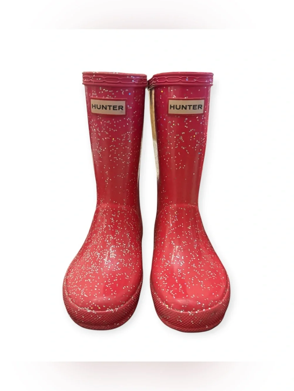 Hunter Kids Pink Glitter Multi Rain Boots Girls 12 Boys 11 UK 10